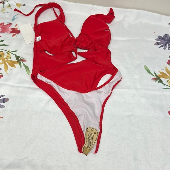 Red One-Piece Swimsuit - Picture 6 of 8